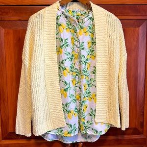 Loft lemon top and sweater set 🍋
